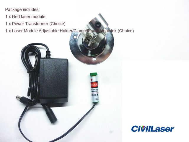 650nm 5mW~200mw وحدة الليزر الأحمر Crosshair / المستوى المهني / 24 hours continue work / المواقع الصناعية / Focus adjust